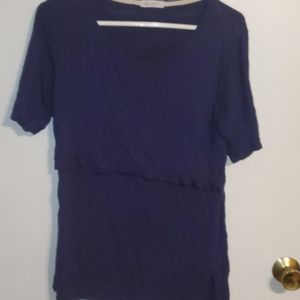 Small show, maternity blue nursing top